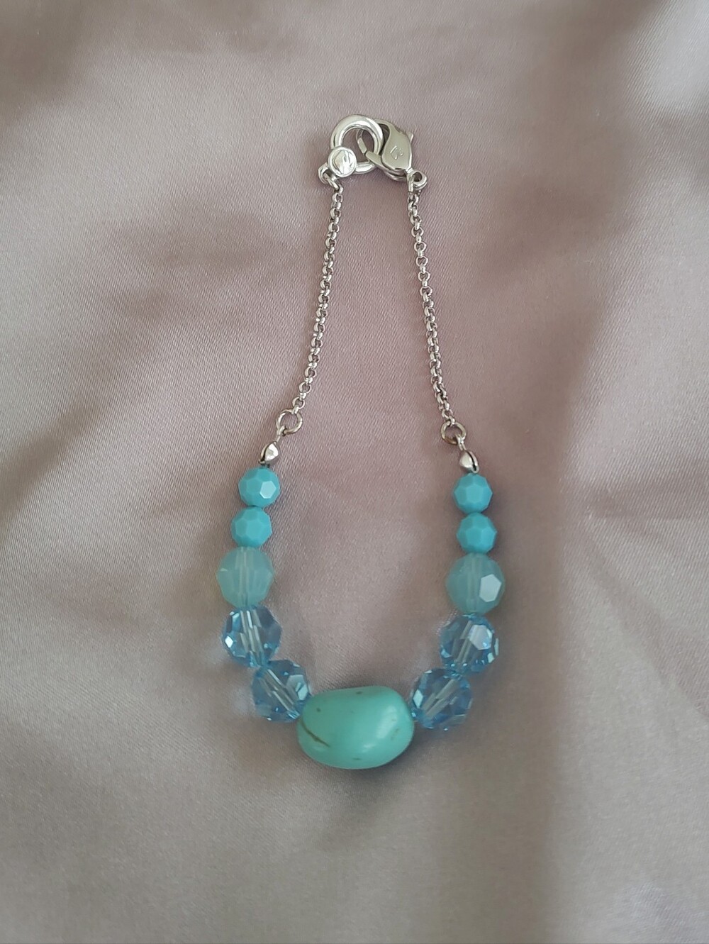 Swarovski Turquoise Crystal Bracelet - Large